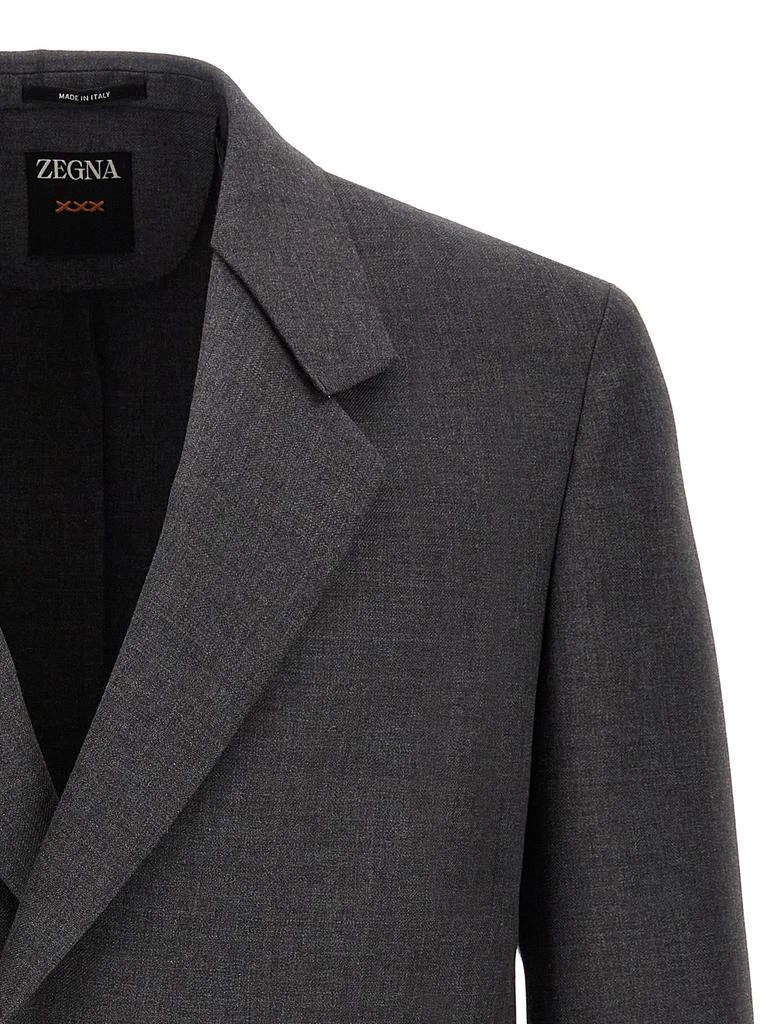 商品Zegna|One-And-A-Half Breast Blazer Jackets Gray,价格¥13299,第3张图片详细描述