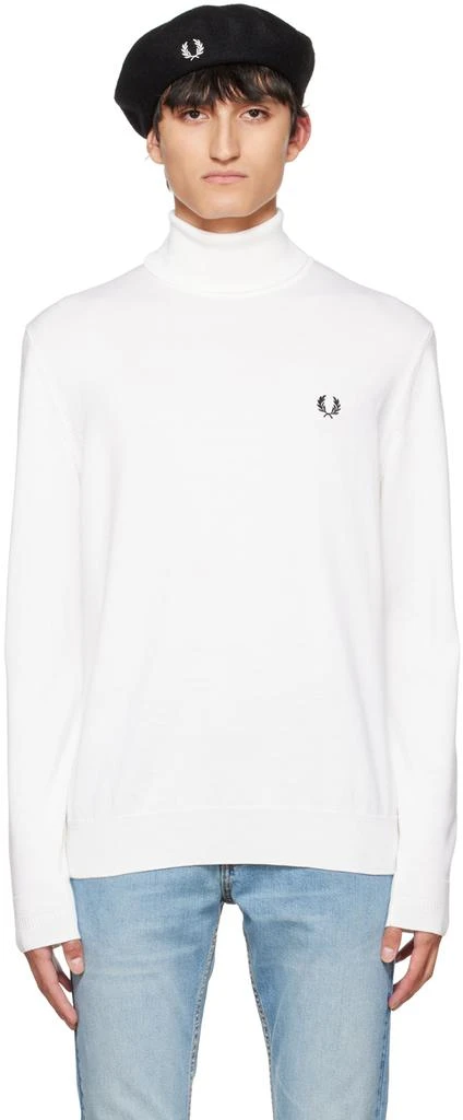 商品Fred Perry|Off-White Roll Neck Turtleneck,价格¥292,第1张图片