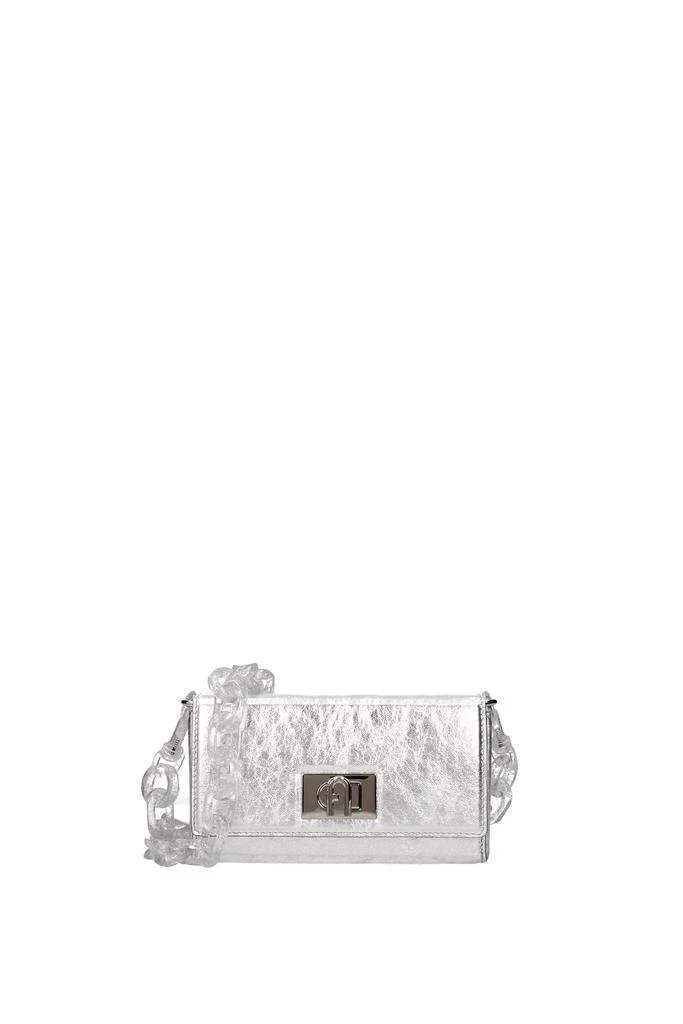 商品Furla|Shoulder bags bloombag Leather Silver,价格¥1007,第1张图片