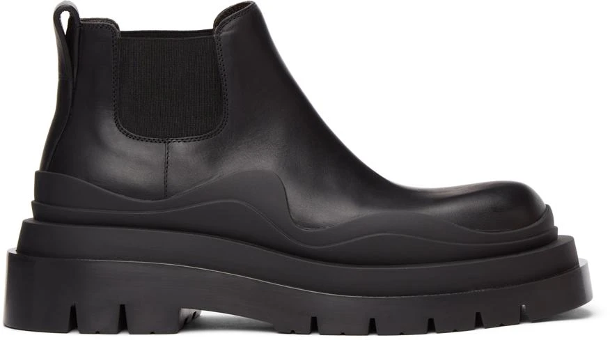 商品Bottega Veneta|Black Low 'The Tire' Chelsea Boots,价格¥9862,第1张图片