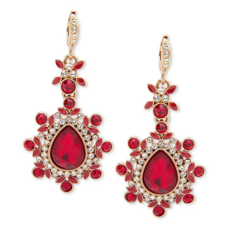 商品Givenchy|Pavé & Colored Stone Drop Earrings,价格¥228,第2张图片详细描述
