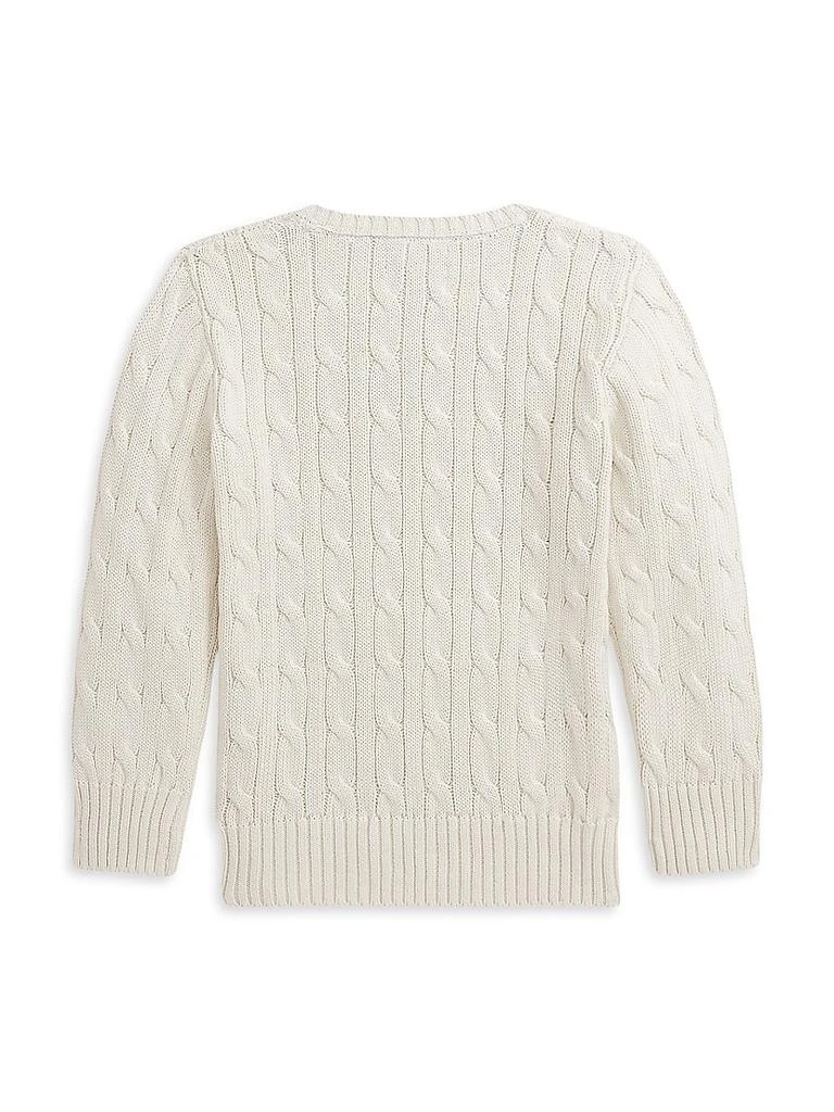 商品Ralph Lauren|Little Boy's & Boy's Cable-Knit Crewneck Sweater,价格¥486,第2张图片详细描述