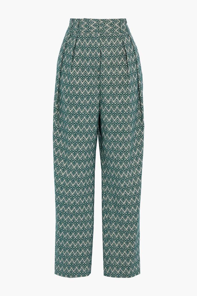 商品Acne Studios|Cotton-blend jacquard straight-leg pants,价格¥5086,第1张图片