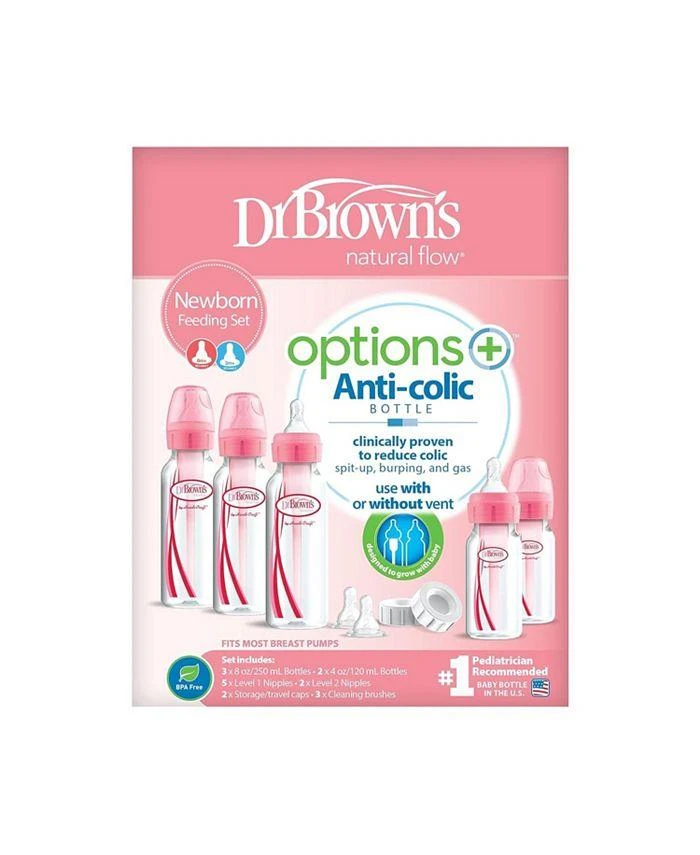 商品Dr. Brown's|Anti-Colic Options+ Baby Bottle Newborn Feeding Set, 17 Pieces,价格¥253,第2张图片详细描述