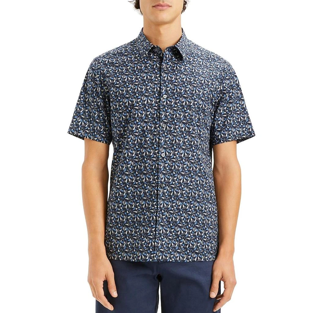 商品Theory|Theory Mens Collared Printed Button-Down Shirt,价格¥209,第1张图片