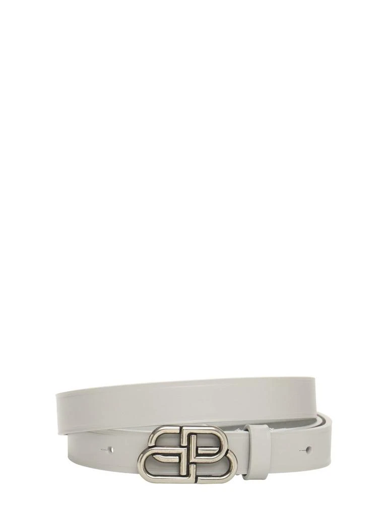 商品Balenciaga|2cm Bb Extra Thin Leather Belt,价格¥2695,第1张图片
