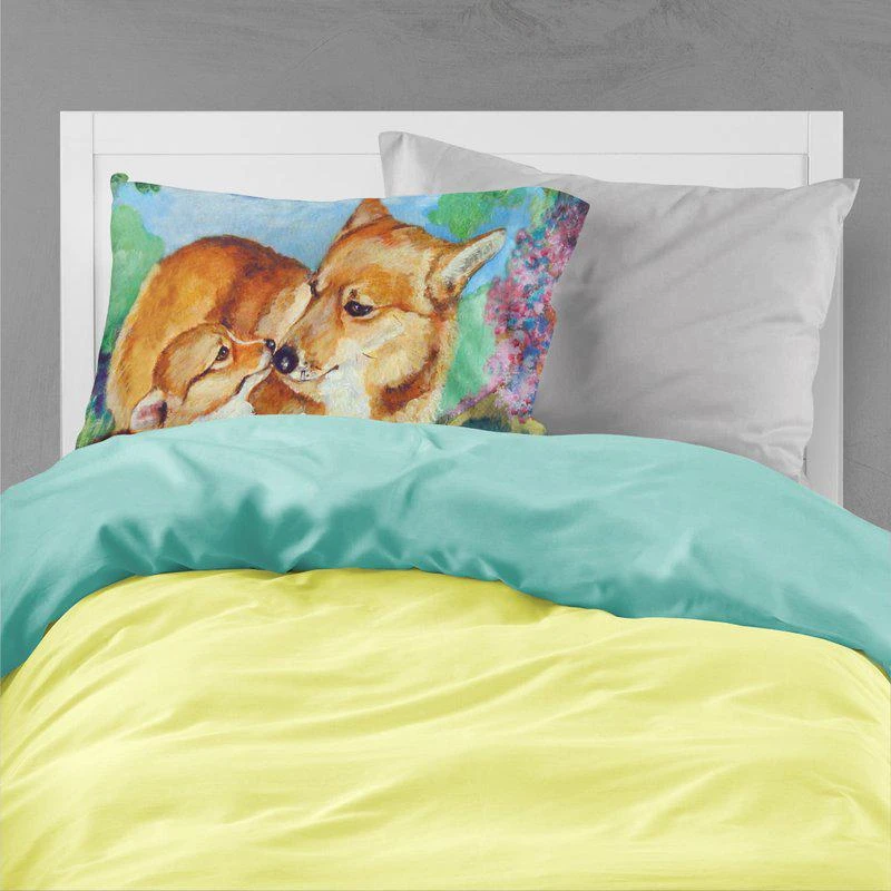 商品Caroline's Treasures|Corgi Momma's Love Fabric Standard Pillowcase STANDARD,价格¥170,第2张图片详细描述