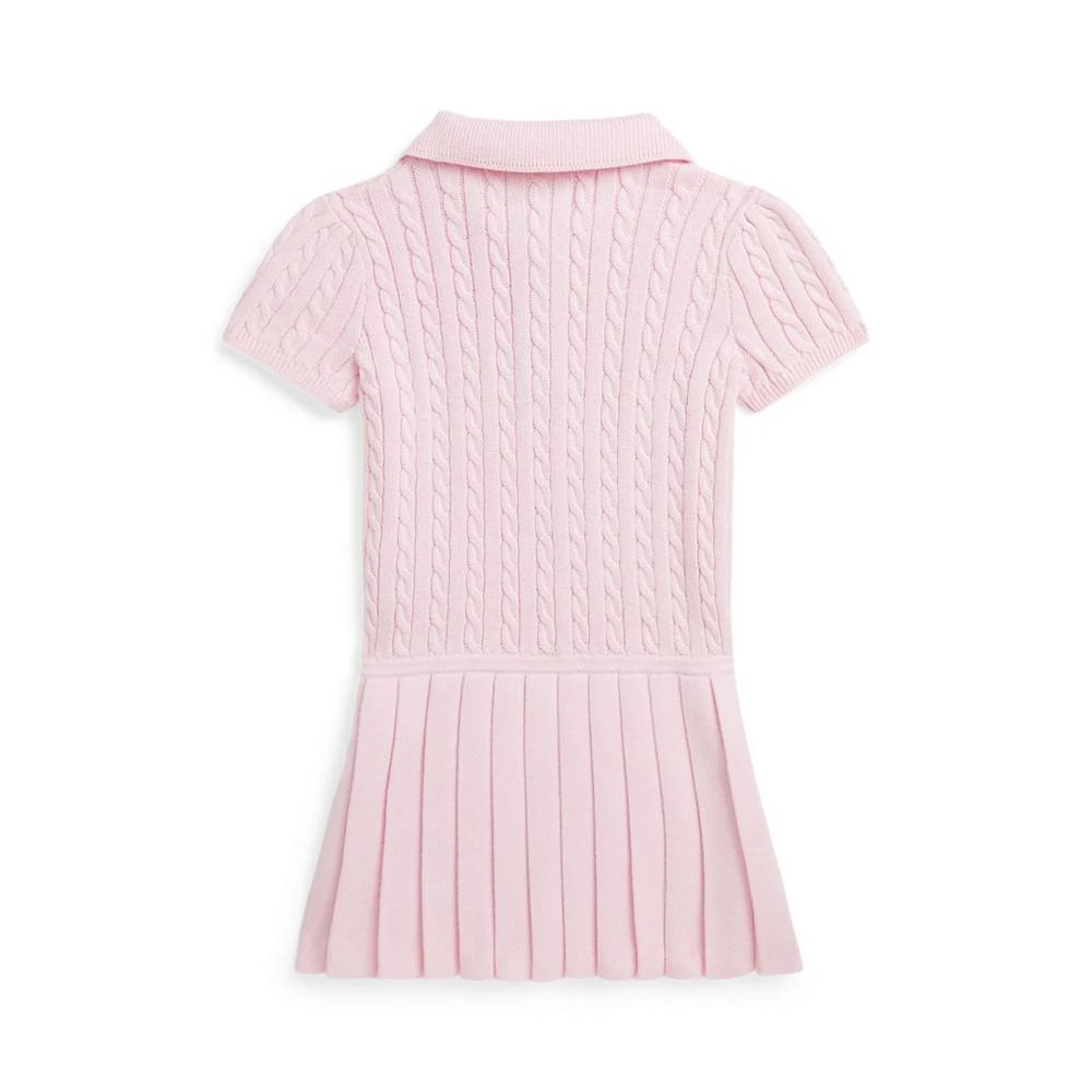 商品Ralph Lauren|Baby Girls Mini Cable Cotton Blend Polo Dress,价格¥228,第2张图片详细描述