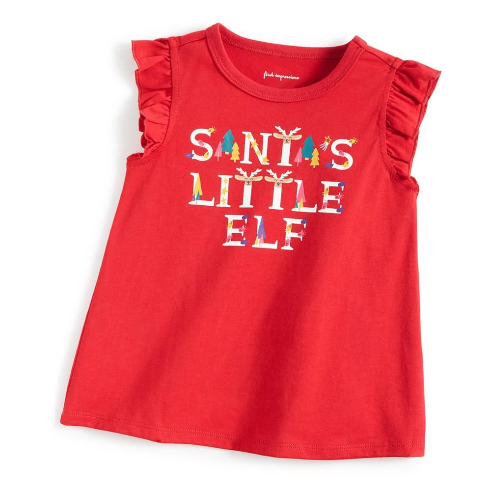 商品First Impressions|Toddler Girl Santa's Elf Top, Created for Macy's,价格¥18,第1张图片