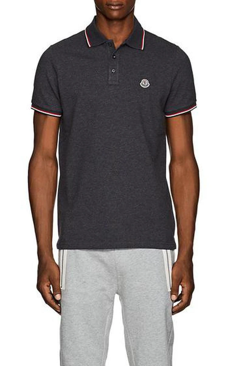 商品Moncler|Striped Cotton Piqué Polo Shirt,价格¥961,第1张图片