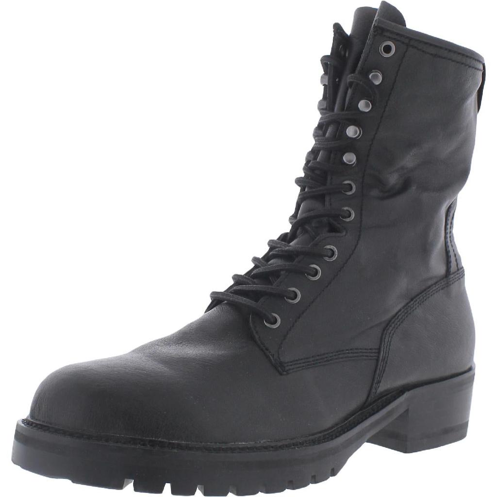 Steve Madden Mens Rockey Leather Lugged Sole Combat & Lace-up Boots商品第1张图片规格展示