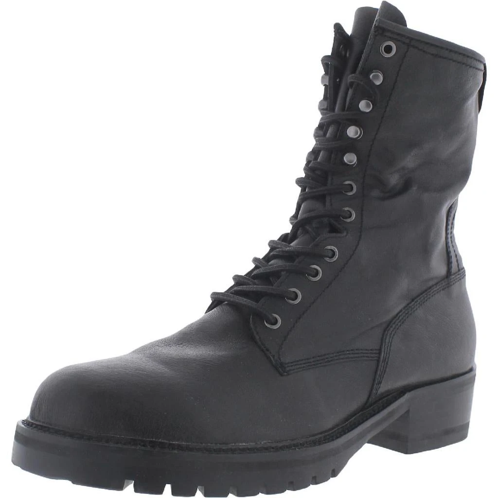 商品Steve Madden|Steve Madden Mens Rockey Leather Lugged Sole Combat & Lace-up Boots,价格¥308,第1张图片