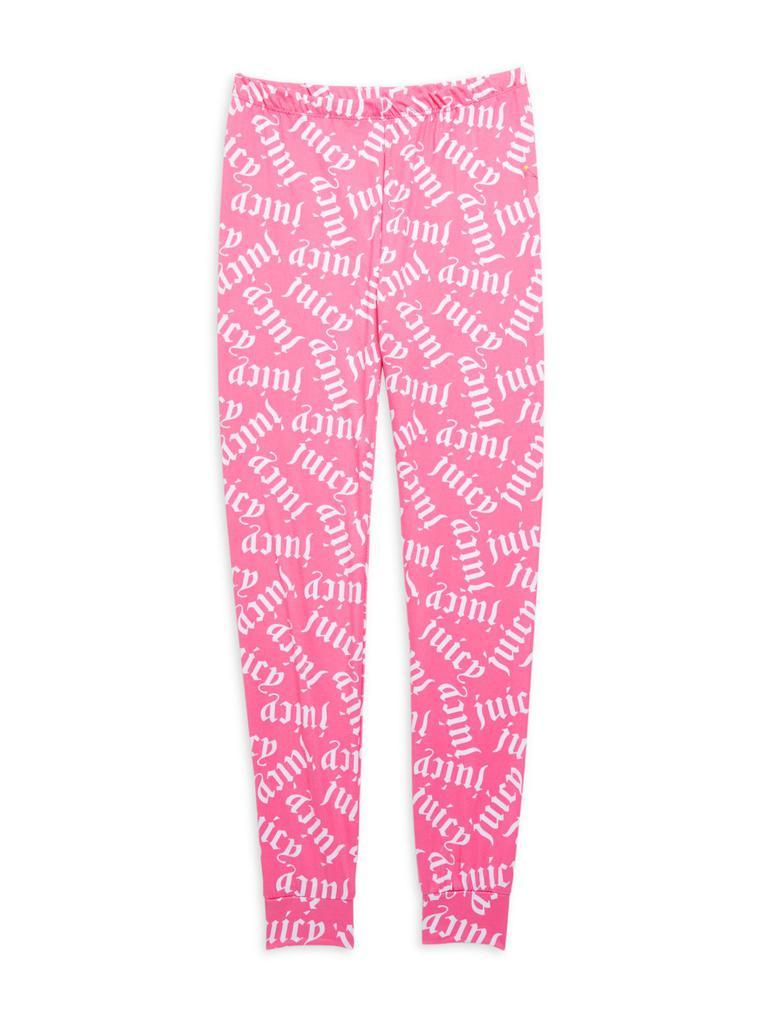 商品Juicy Couture|Little Girl’s & Girl’s 2-Piece Logo T-Shirt & Pants Sleep Set,价格¥148,第5张图片详细描述