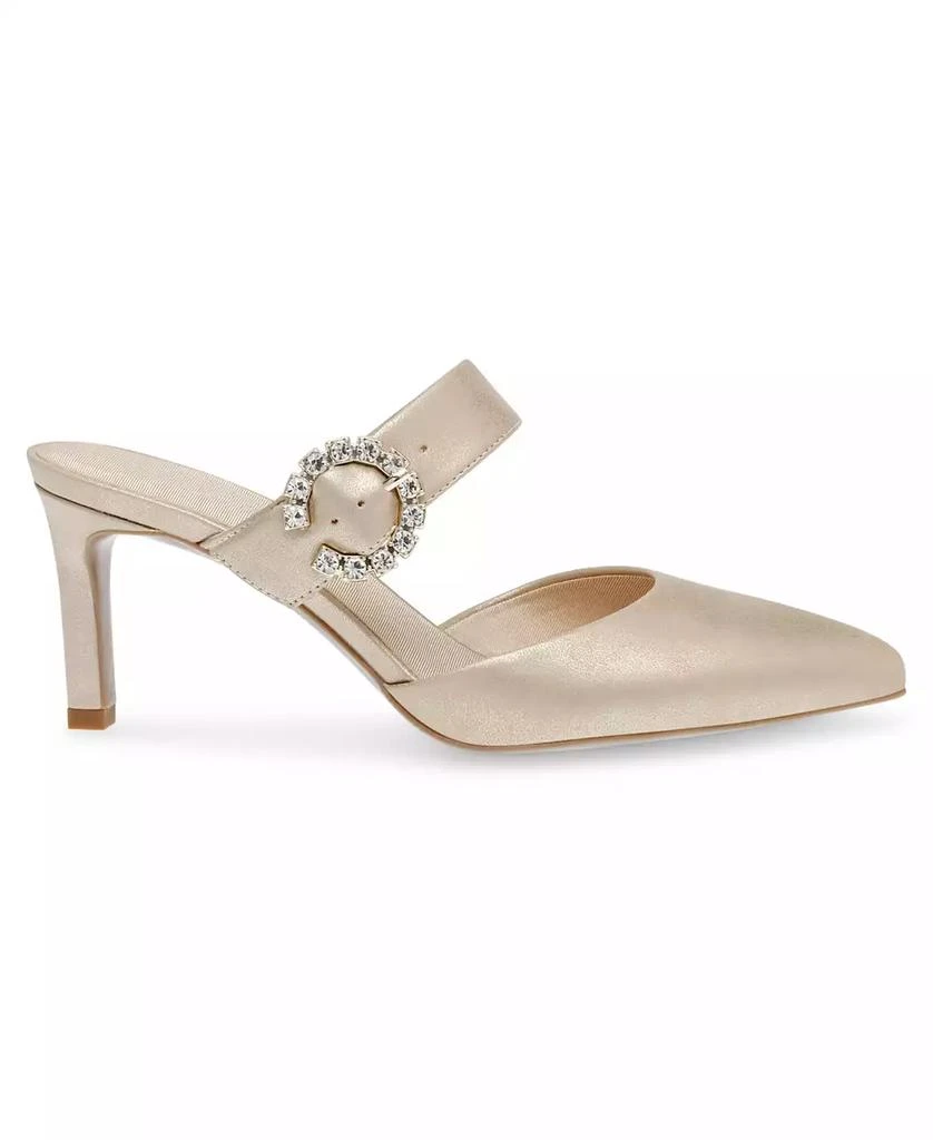 商品Anne Klein|Women's Riri-C Imitation Pearl Buckle Mules,价格¥245,第2张图片详细描述