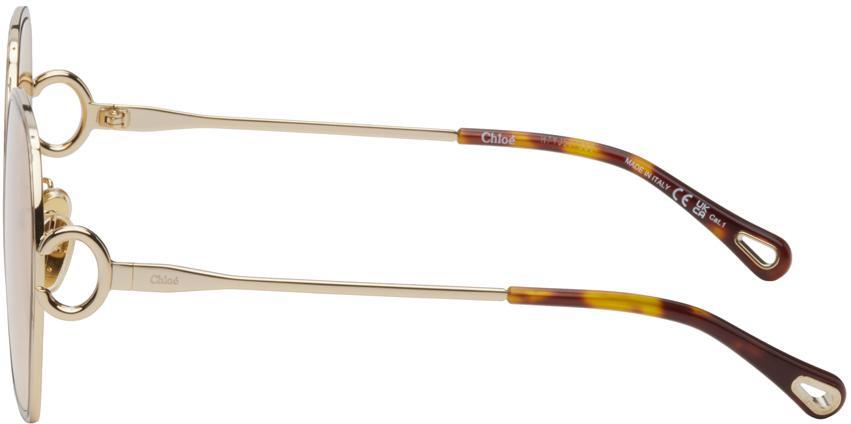 商品Chloé|Gold Austine Sunglasses,价格¥2879,第5张图片详细描述