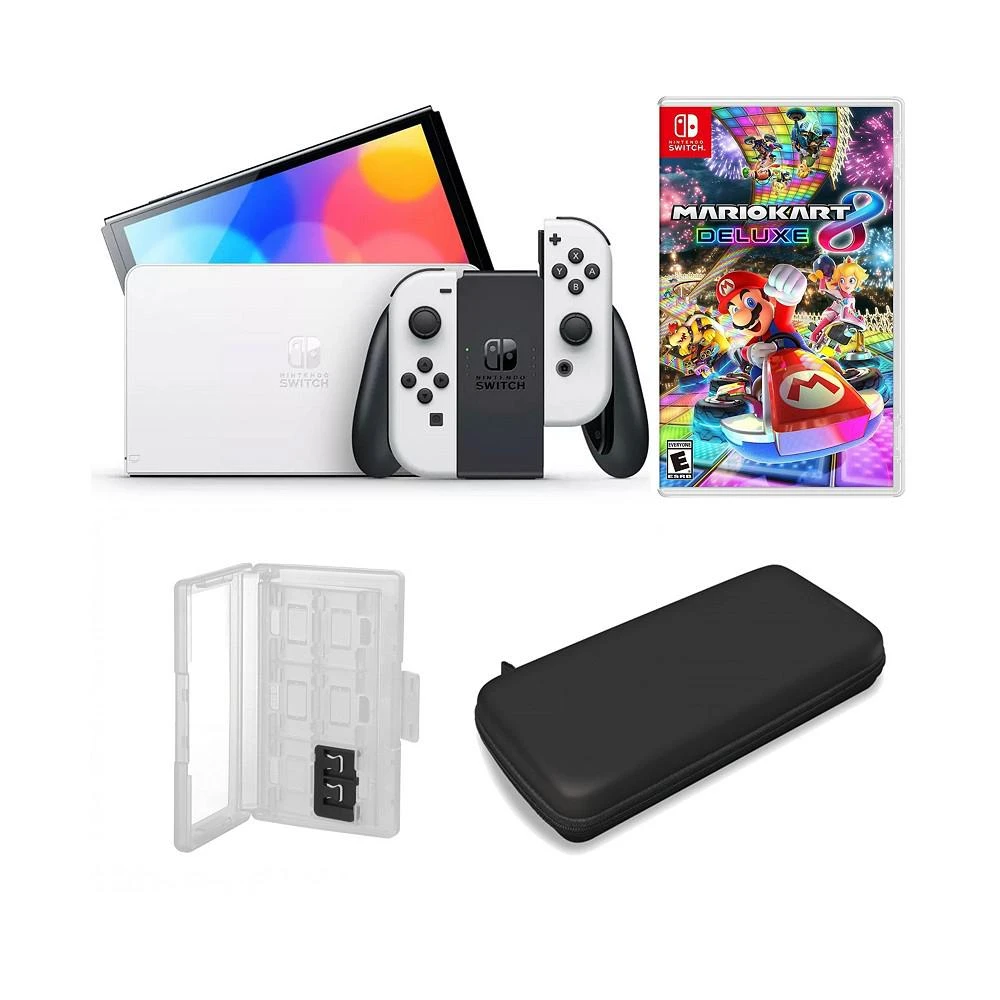 商品Nintendo|Switch OLED in White with Super Mario Kart 8 & Accessories,价格¥3741,第1张图片