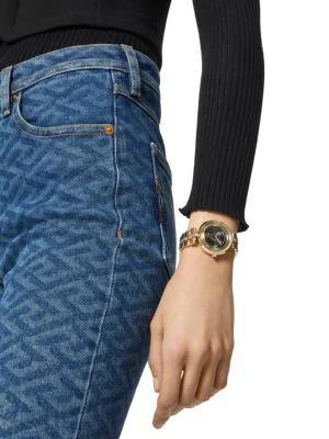 商品Versace|34MM Goldtone Stainless Steel Bracelet Watch,价格¥4223,第7张图片详细描述