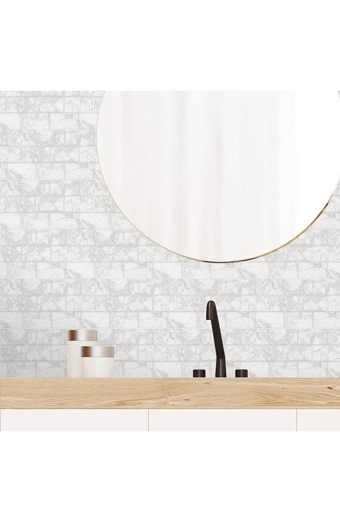 White Marble Metro Flat Tile Sticker 商品