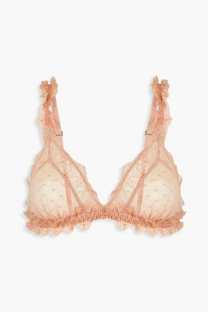 商品LOVE STORIES|Lace-trimmed point d'esprit triangle bra,价格¥104,第1张图片