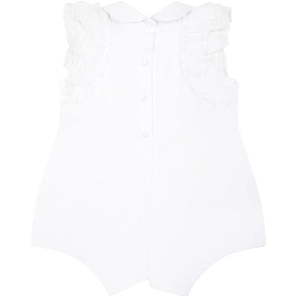 商品MONNALISA|White Romper For Baby Girl With Daisy Print,价格¥889,第2张图片详细描述