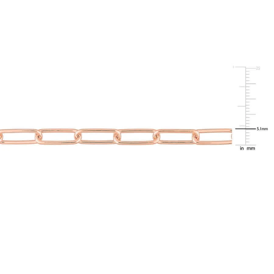 商品Amour|5mm Paperclip Chain Necklace In Rose Plated Sterling Silver,价格¥856,第3张图片详细描述