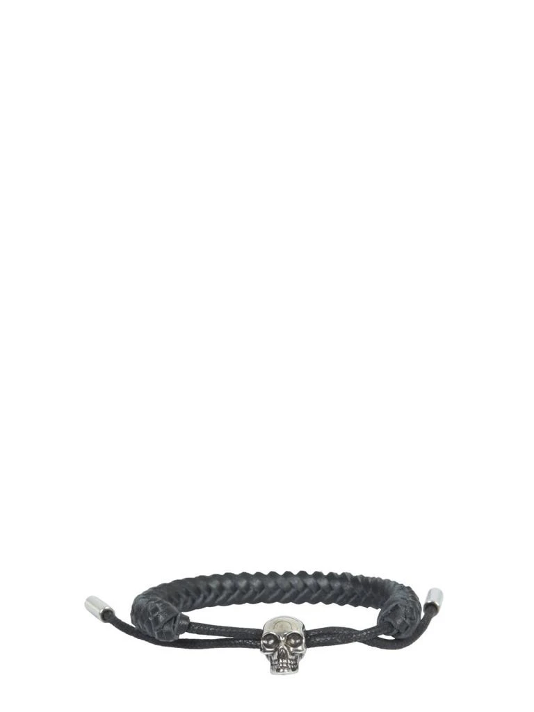 商品Alexander McQueen|Alexander McQueen Woven Skull Charm Bracelet,价格¥1318,第1张图片