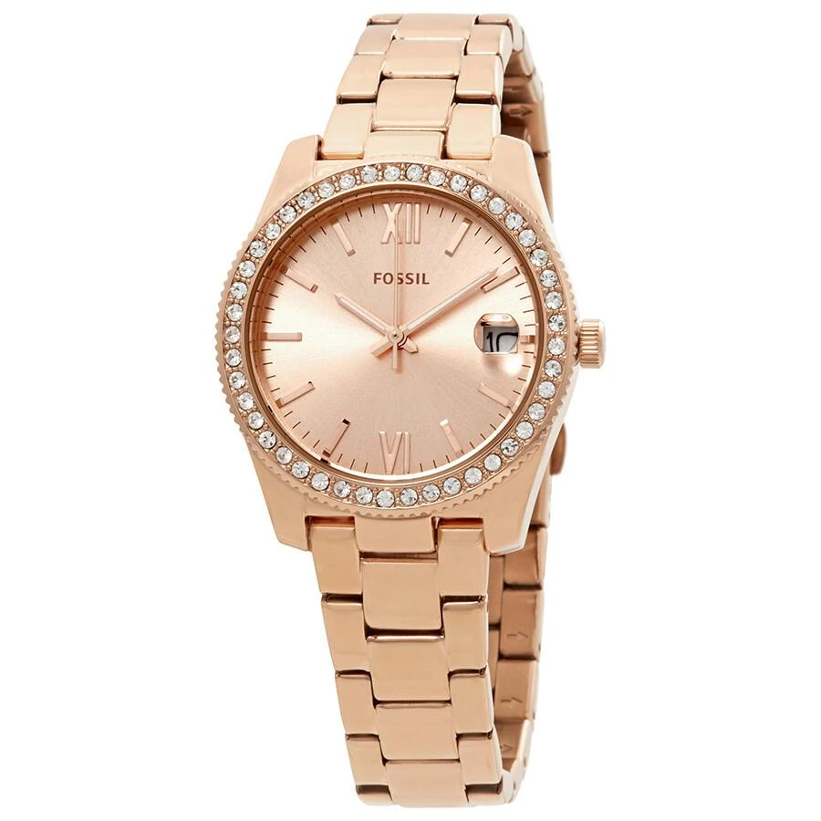 商品Fossil|Scarlette Crystal Rose Dial Ladies Watch ES4318,价格¥576,第1张图片