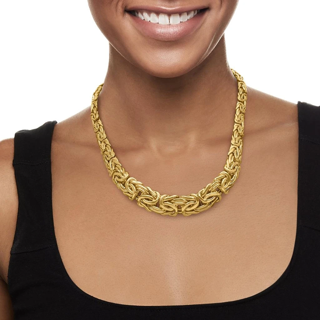 商品Ross-Simons|Ross-Simons 14kt Yellow Gold Graduated Byzantine Necklace,价格¥26629,第5张图片详细描述