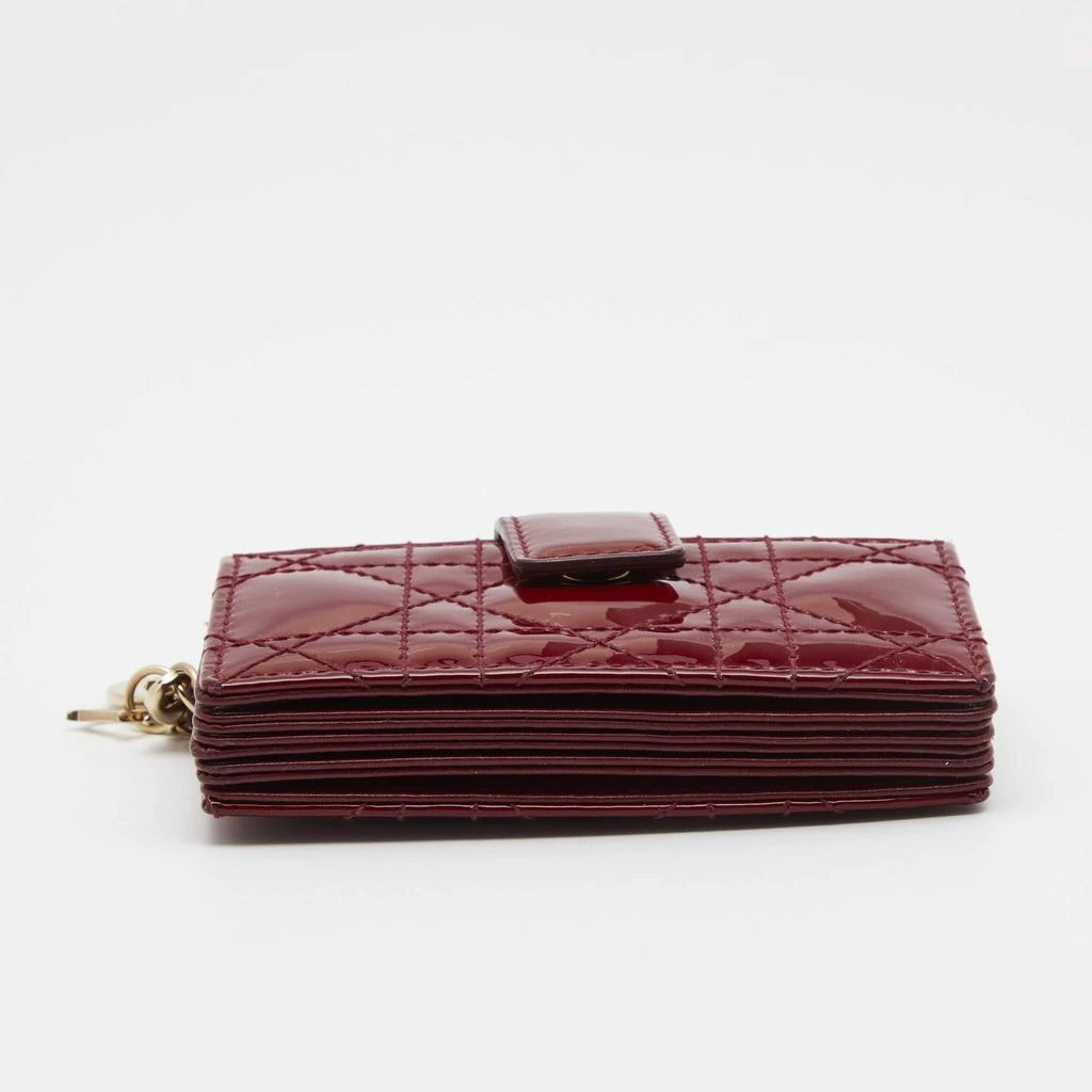 Dior Red Cannage Patent Leather Lady Dior 5 Gusset Card Holder 商品