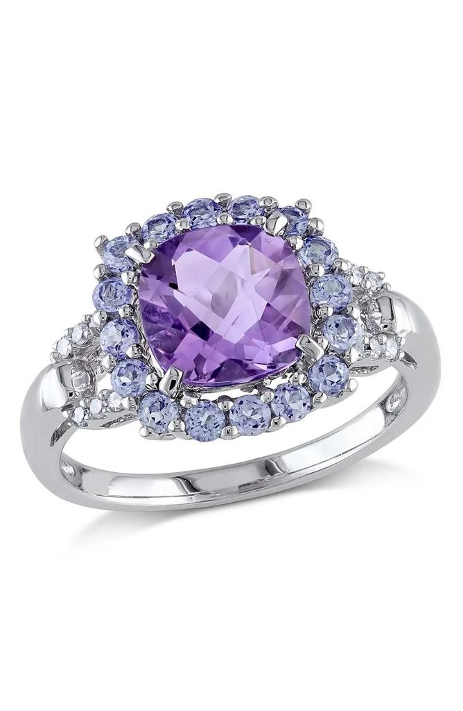 商品DELMAR|Sterling Silver Amethyst, Tanzanite & Diamond Fashion Ring - 0.06 ctw,价格¥974,第1张图片