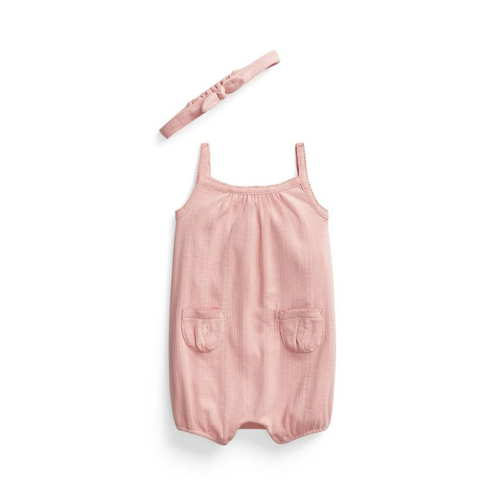 商品Ralph Lauren|Baby Girl Pointelle Bubble and Headband, 2 Piece Set,价格¥156,第1张图片