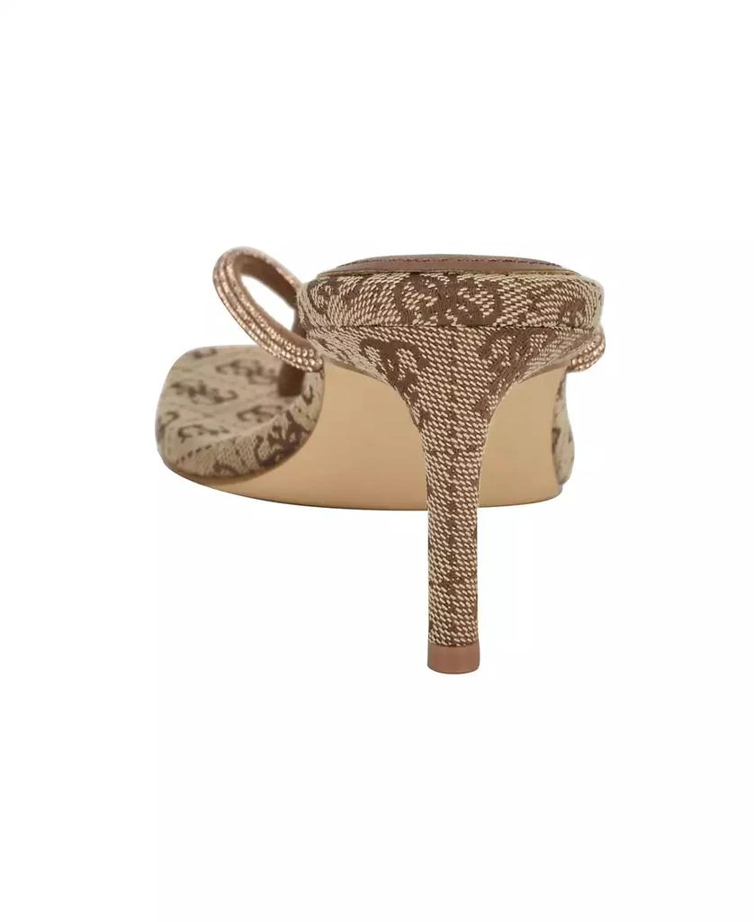商品GUESS|Women's Mayan Rhinestone Thong Kitten Heel Sandals,价格¥470,第3张图片详细描述