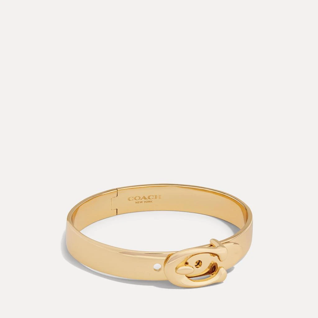 商品Coach|Coach C Buckle Gold-Tone Bracelet,价格¥1229,第1张图片