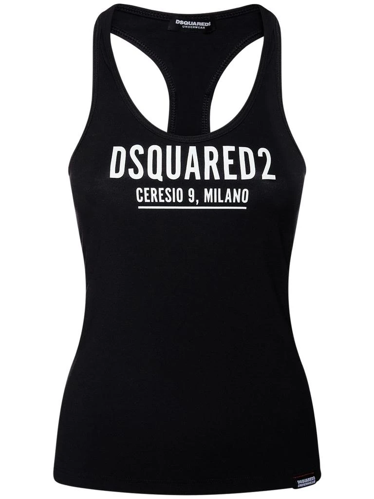 商品DSQUARED2|Ceresio Cotton Stretch Logo Tank Top,价格¥880,第1张图片