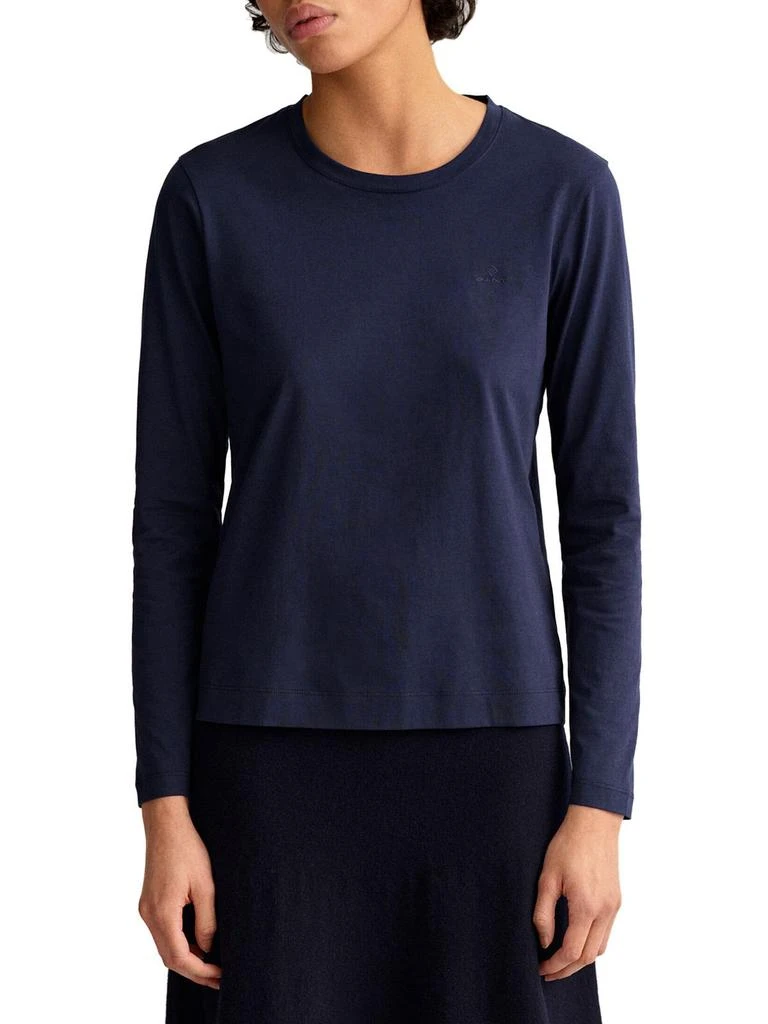 商品Gant|Gant Women's Blue Cotton T-Shirt,价格¥693,第1张图片