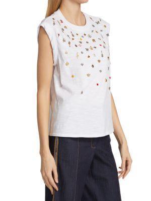 商品Cinq à Sept|Bella Charm Sleeveless T-Shirt,价格¥1080,第5张图片详细描述