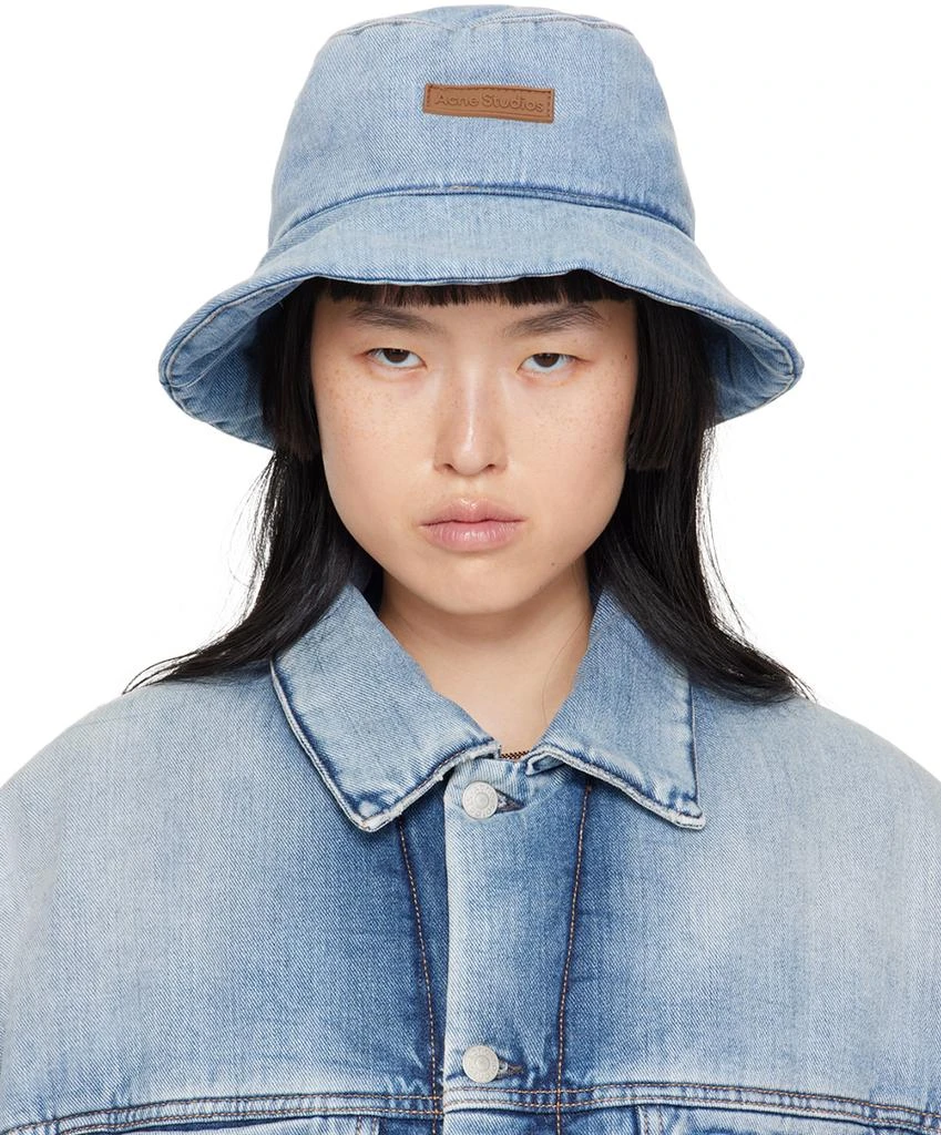 商品Acne Studios|Blue Padded Denim Bucket Hat,价格¥585,第1张图片