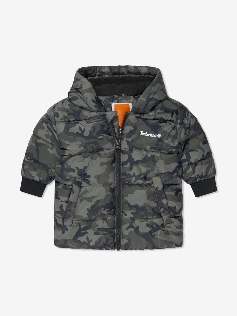 商品Timberland|Baby Boys Camouflage Puffer Jacket in Green,价格¥662-¥728,第1张图片
