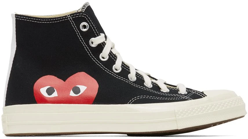 商品Comme des Garcons|Black Converse Edition Half Heart Chuck 70 High Sneakers,价格¥1193,第1张图片