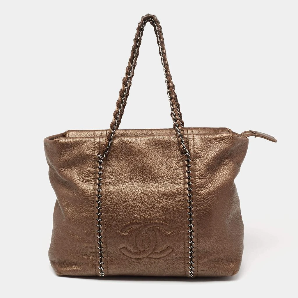 商品[二手商品] Chanel|Chanel Bronze Leather Medium Modern Chain Tote,价格¥8084,第1张图片