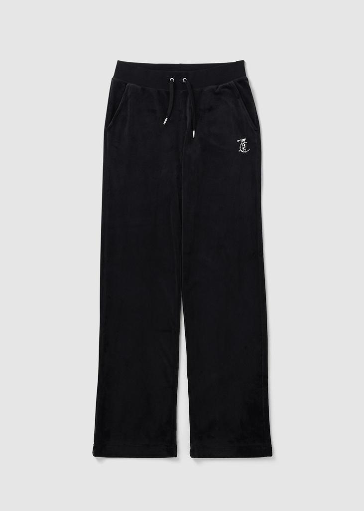 商品Juicy Couture|Juicy Couture Womens Juicy Mini Mixed Crystal Del Ray Lounge Pants In Black,价格¥734,第1张图片