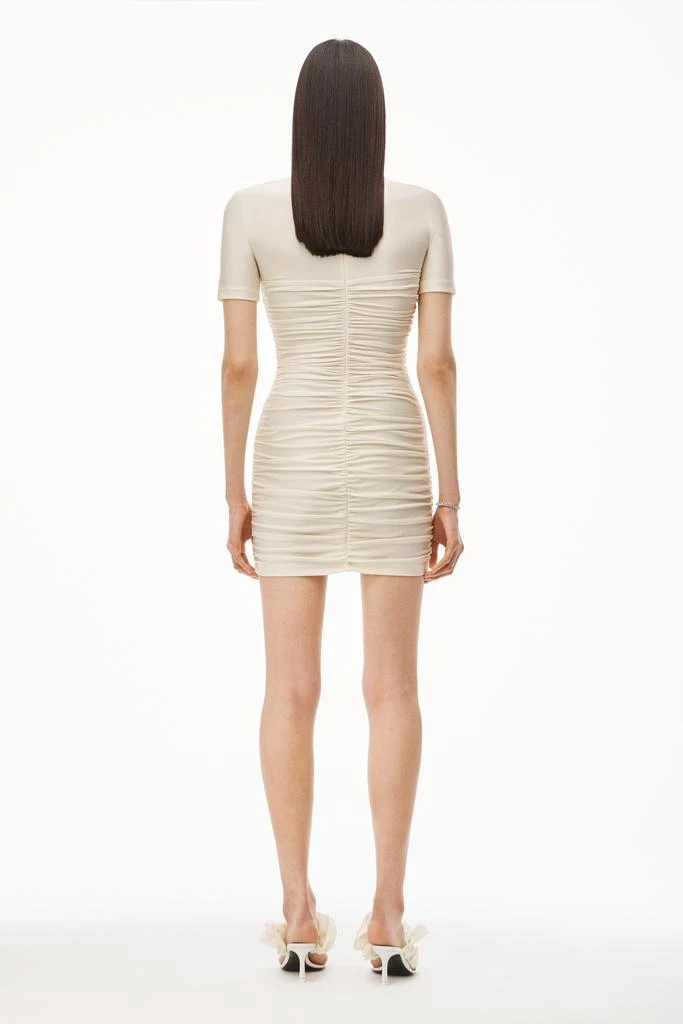 RUCHED MOCK NECK DRESS IN STRETCH JERSEY 商品