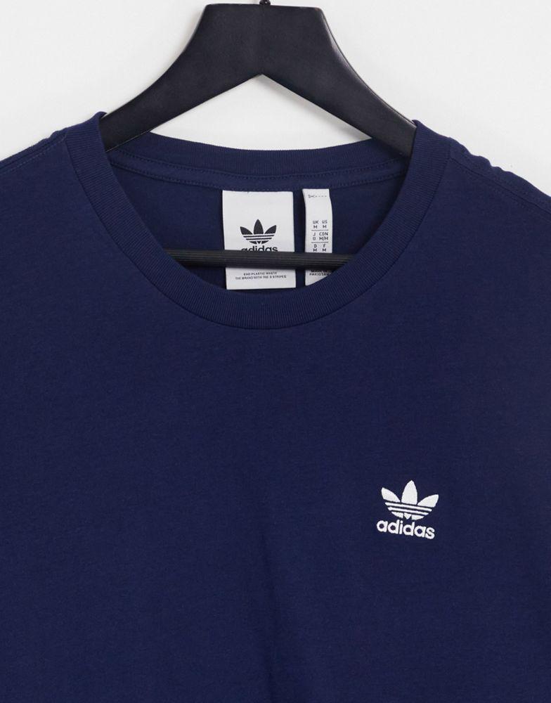 adidas Originals Trefoil Essentials logo t-shirt in navy商品第3张图片规格展示