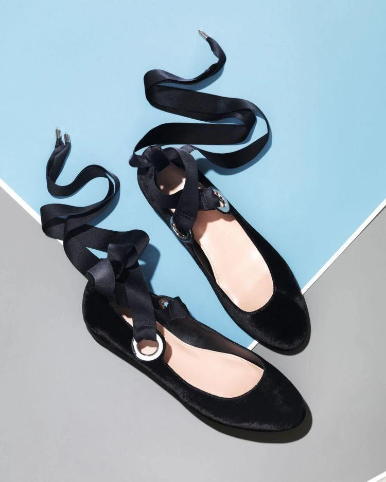 商品Avec Les Filles|Miri Lace Up Ballet Flats ,价格¥465,第5张图片详细描述