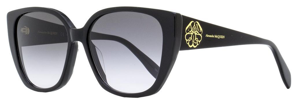 商品Alexander McQueen|Alexander McQueen Women's Butterfly Sunglasses AM0284S 002 Black 58mm,价格¥1628,第1张图片