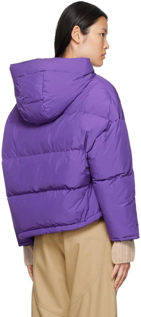 商品Yves Salomon|Purple Hooded Reversible Down Jacket,价格¥1961,第3张图片详细描述