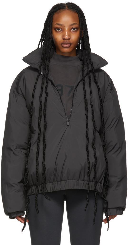 商品Essentials|Black Pullover Puffer Jacket,价格¥1822,第1张图片