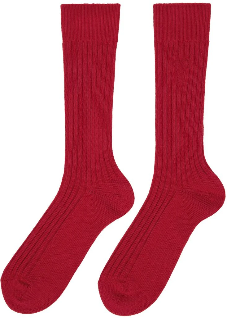 商品AMI|Red Ami de Cœur Socks,价格¥257,第2张图片详细描述
