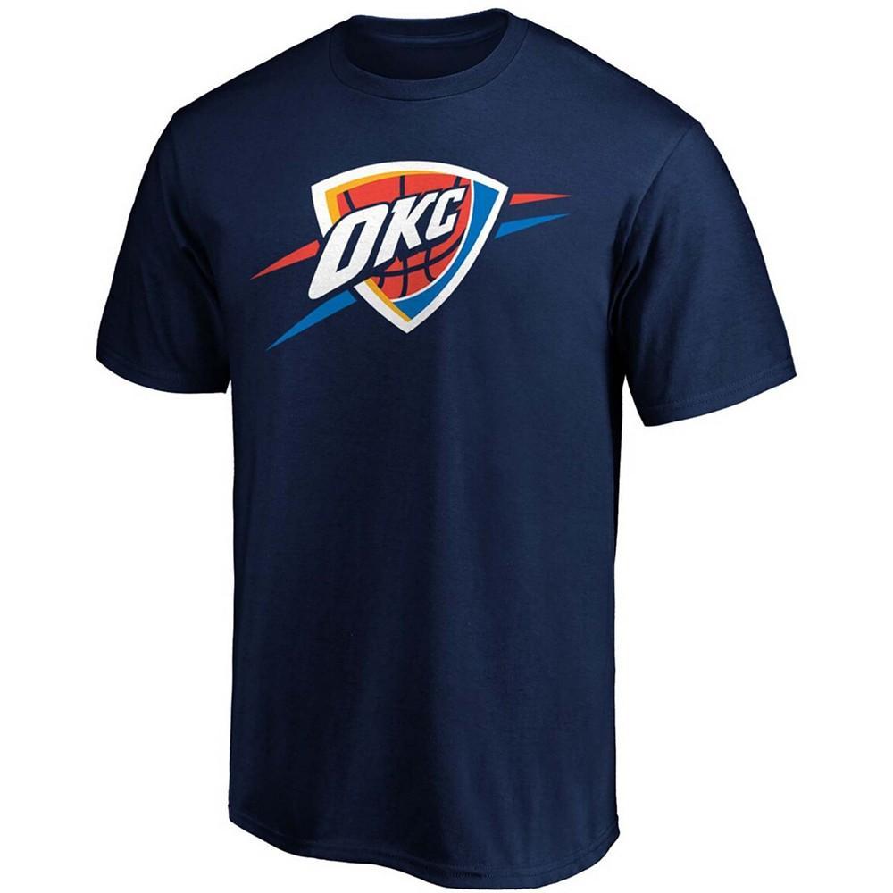 商品Fanatics|Men's Navy Oklahoma City Thunder Primary Team Logo T-shirt,价格¥165,第4张图片详细描述