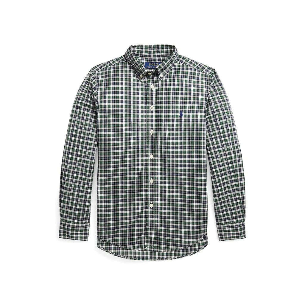 商品Ralph Lauren|Plaid Cotton Poplin Shirt (Big Kids),价格¥412,第1张图片